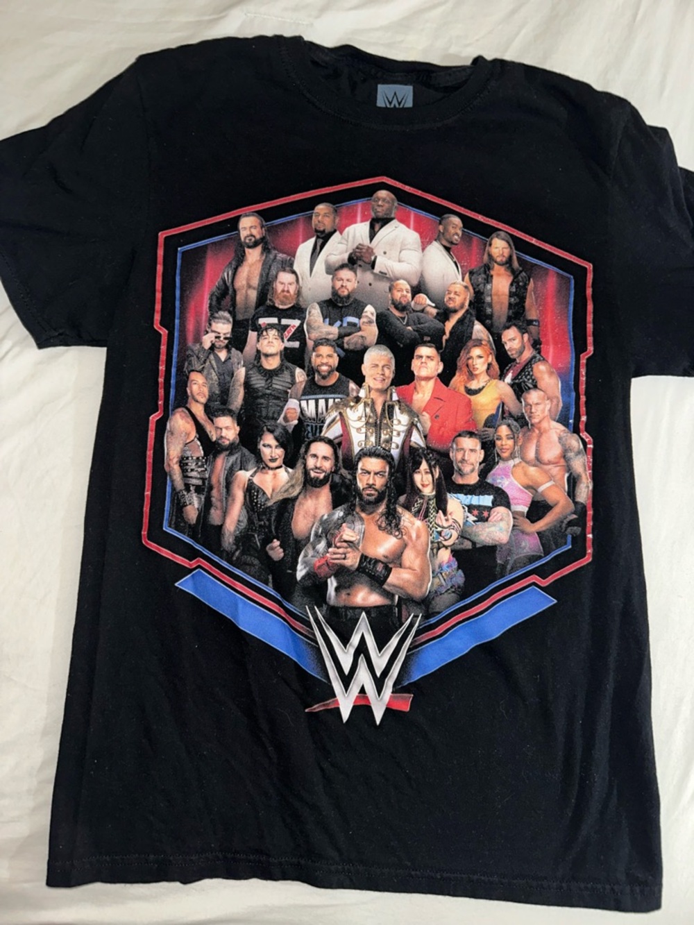 WWE Black Graphic Wrestlers T-Shirt I Was There 2024 Tour Size S
